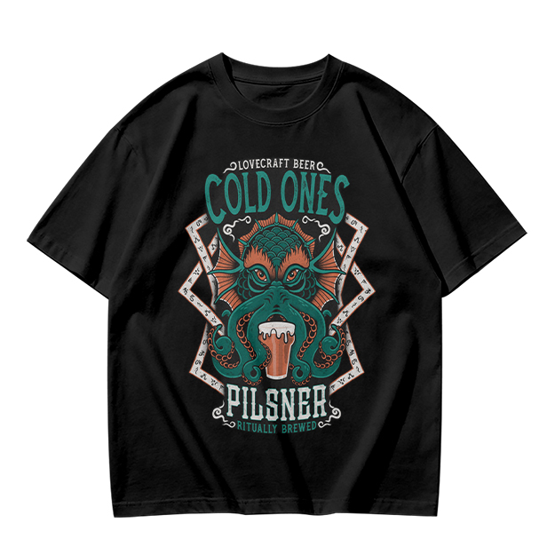 Cold Ones Pilsner Lovecraft Beer Octopus Graphic T-Shirt