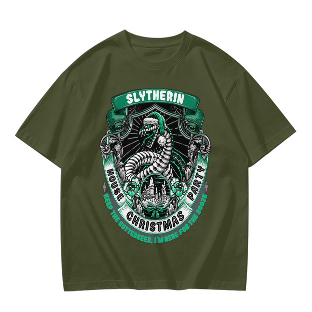 Slytherin House Christmas Party Themed Graphic T-Shirt