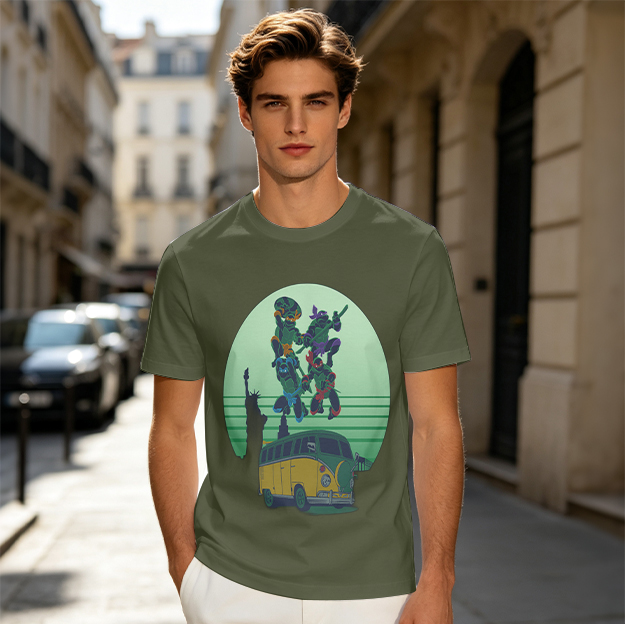 Olive Teenage Mutant Ninja Turtles Graphic T-Shirt