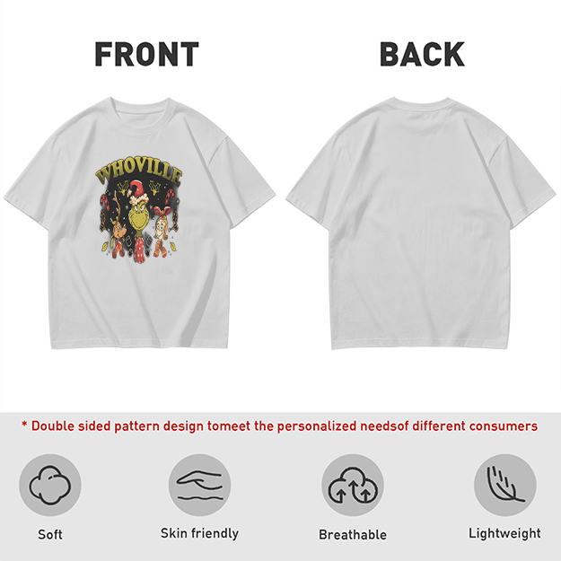 Whoville Christmas Themed T-Shirt with Grinch and Friends