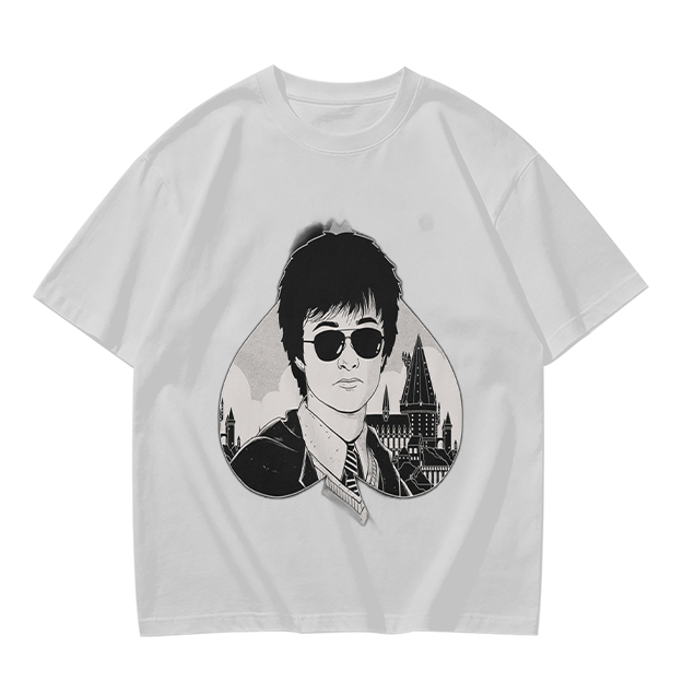 Olive Green T-Shirt With Harry Potter Wearing Sunglasses Print