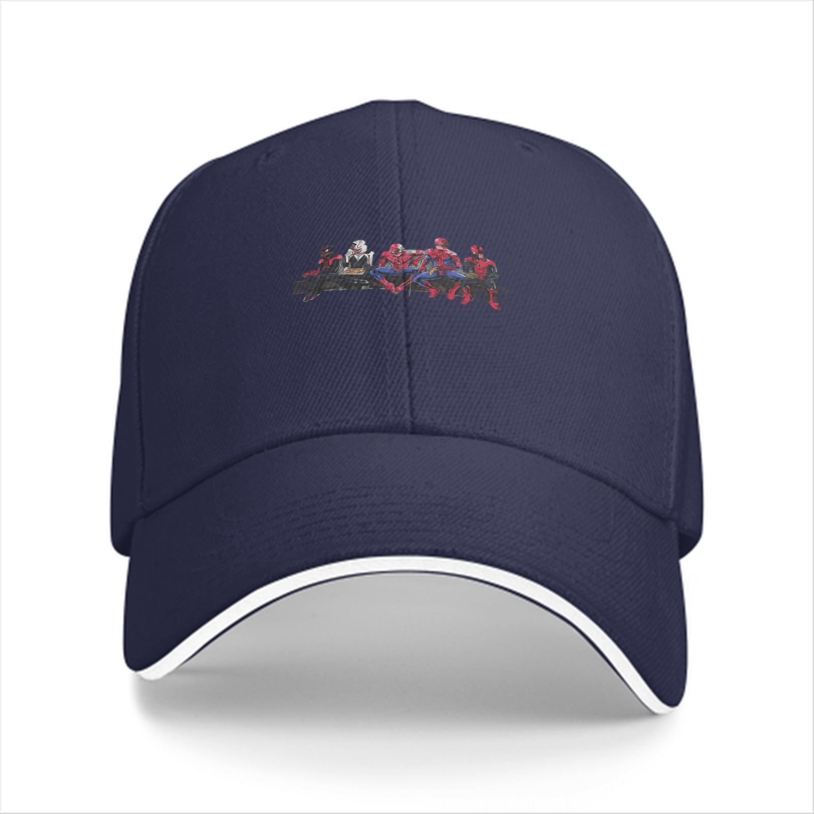 Black baseball cap with Spider-Man team graphic print