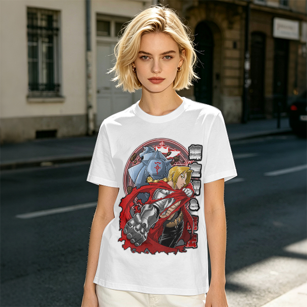 Fullmetal Alchemist Elric Brothers Graphic T-Shirt Design