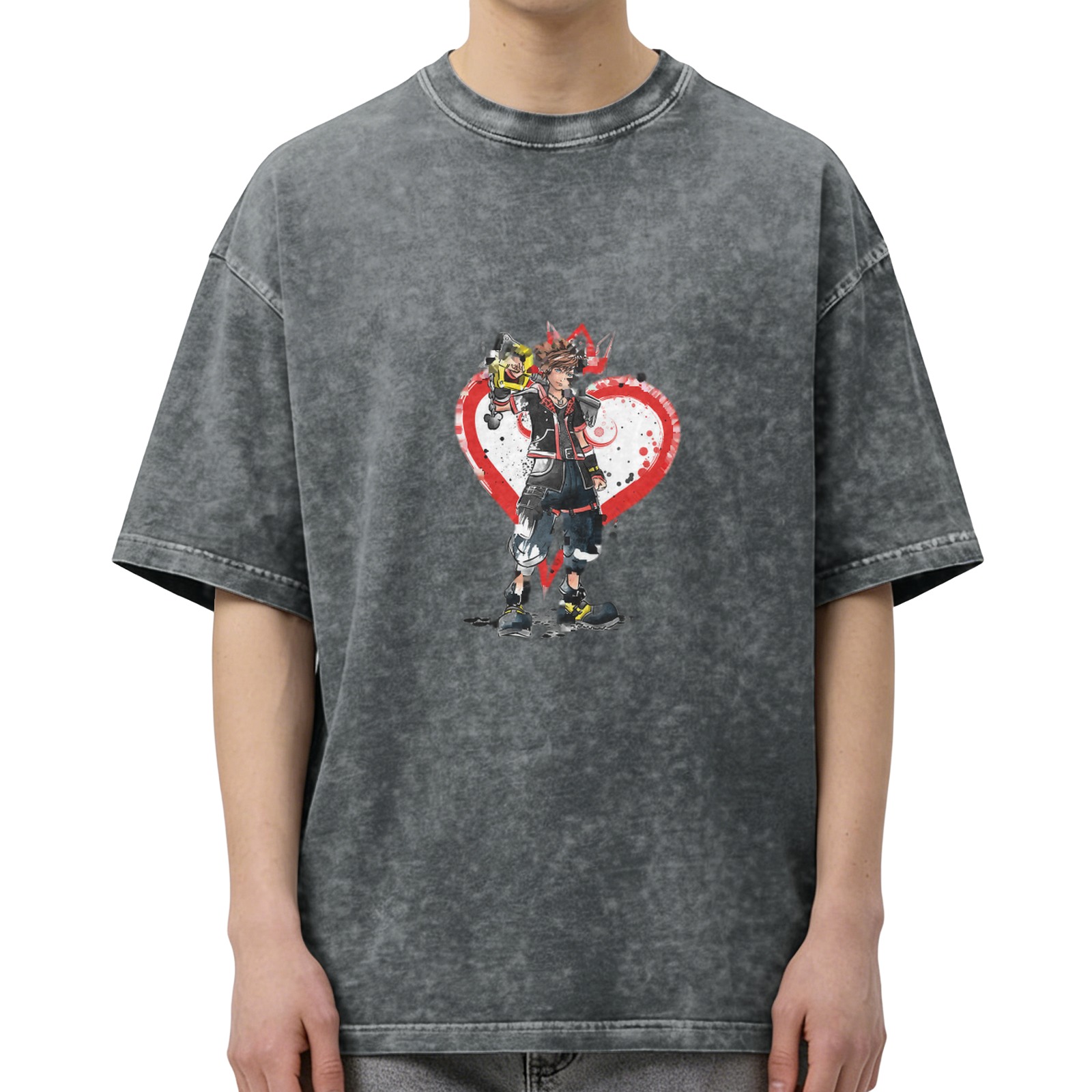 Kingdom Hearts Sora Graphic Vintage Wash T-Shirt