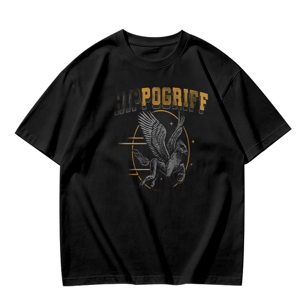 Olive Graphic T-Shirt Featuring Hippogriff Design
