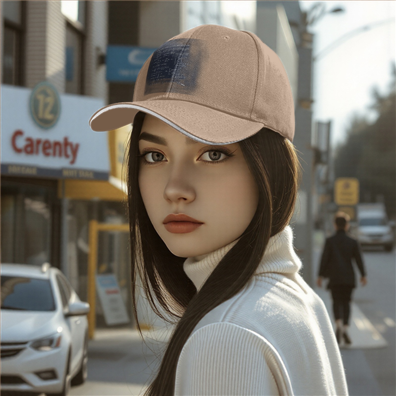 Black Baseball Cap with Math Science Formula Print