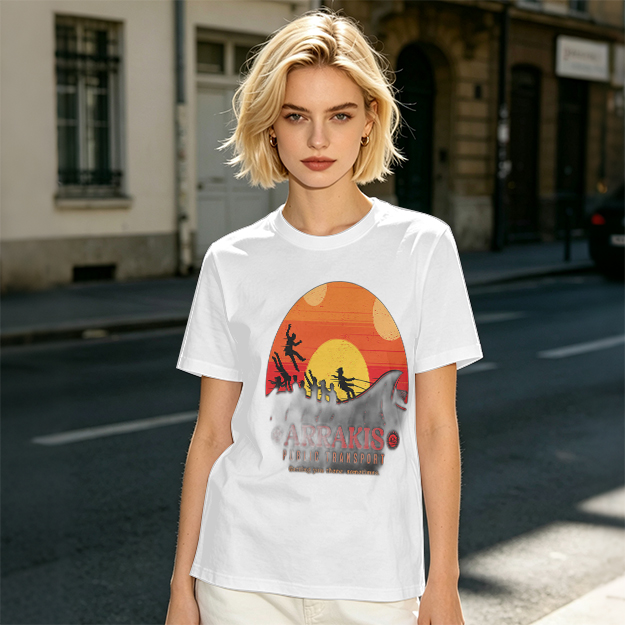 Arrakis Public Transport Sandworm Sunset Silhouette T-Shirt
