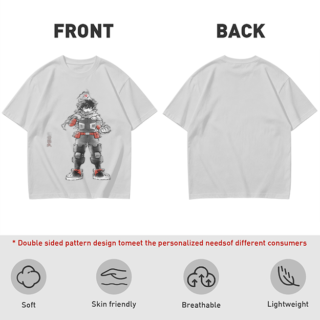 Olive T-Shirt With Anime Hero Character Print