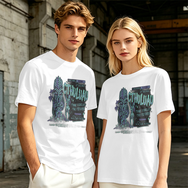 Cthuluau Tiki Terror Graphic T-Shirt Design