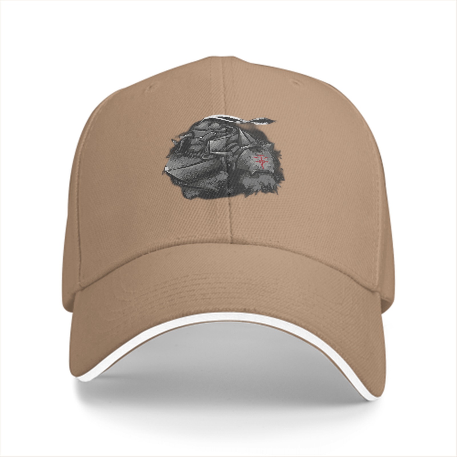 Black Baseball Cap With Fullmetal Alchemist Alphonse Print