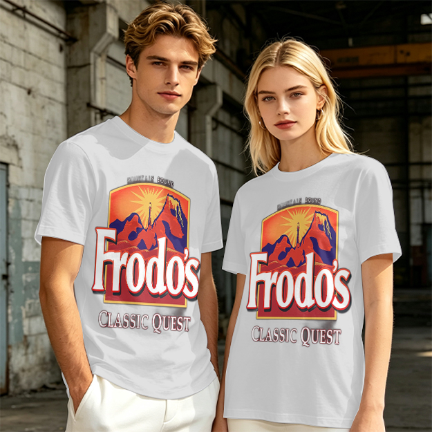 Frodo's Classic Quest Mountain Graphic T-Shirt Print Design