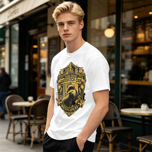 Hufflepuff Inter-House Quidditch Cup Crest T-Shirt