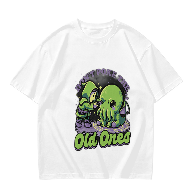 Don't Poke The Old Ones Cute Cthulhu Graphic T-Shirt