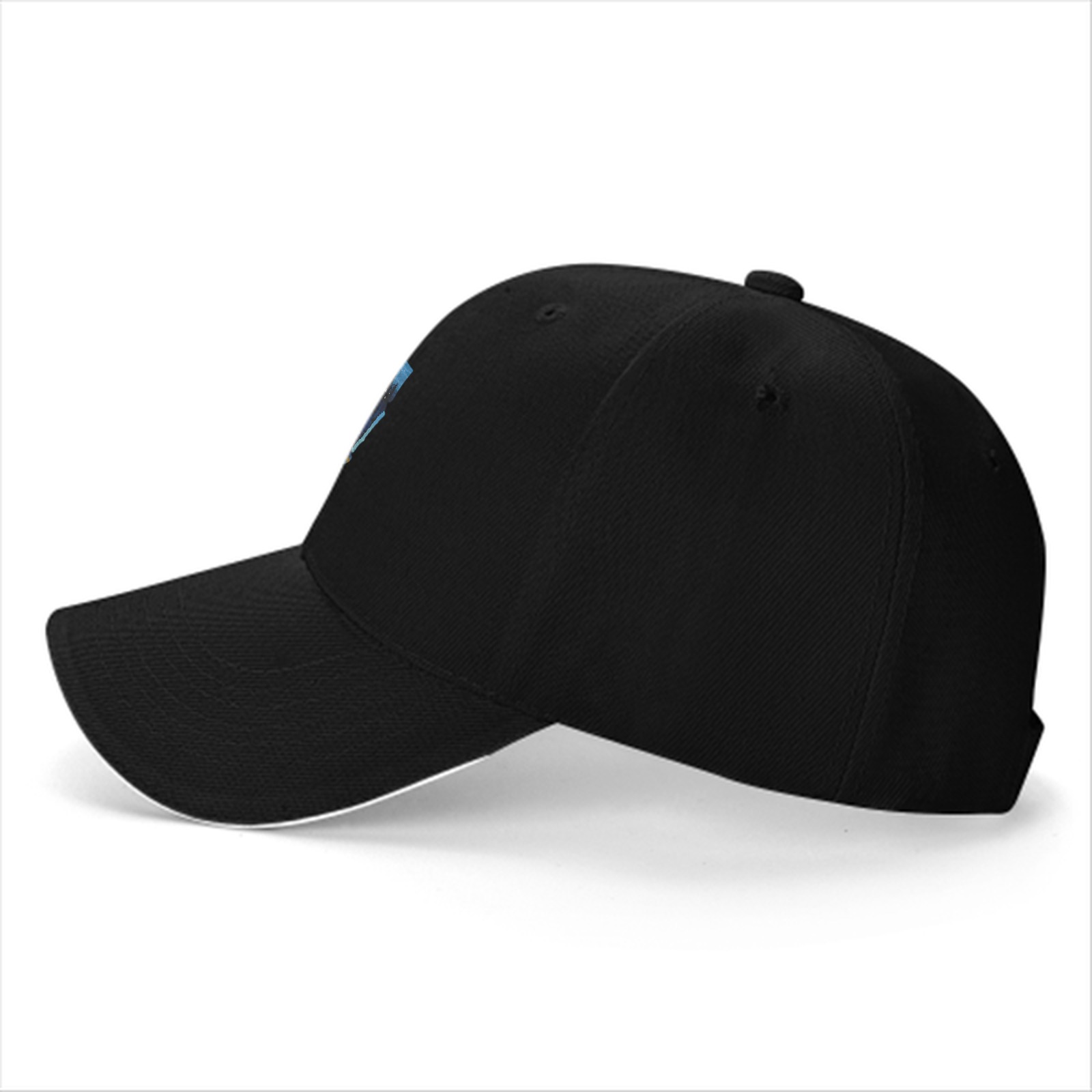 Black Baseball Cap With Night Castle Landscape Graphic Print