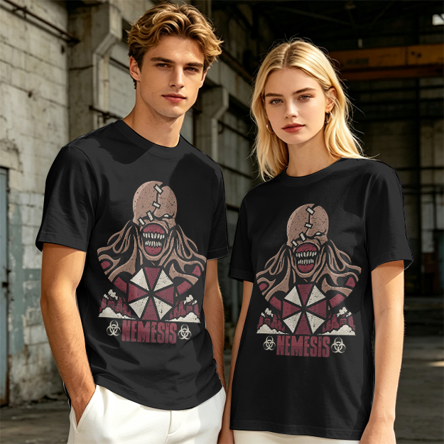 Resident Evil Nemesis Graphic Military Green T-Shirt