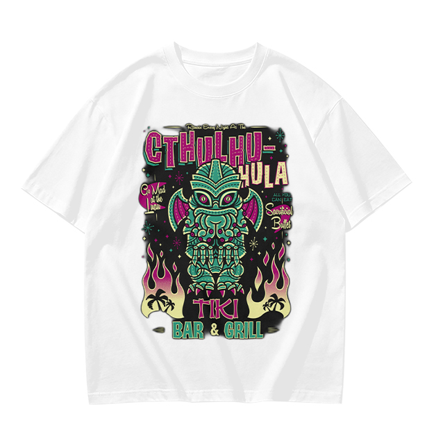 Cthulhu Hula Tiki Bar & Grill Graphic T-Shirt