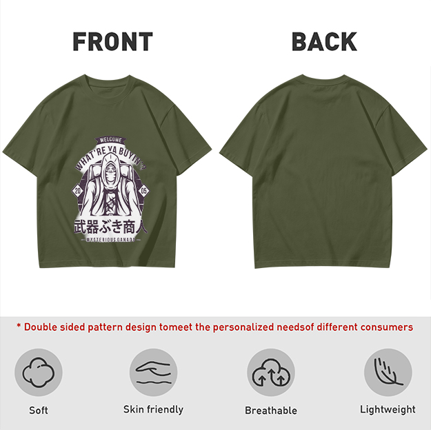 Mysterious Merchant Graphic Olive T-Shirt