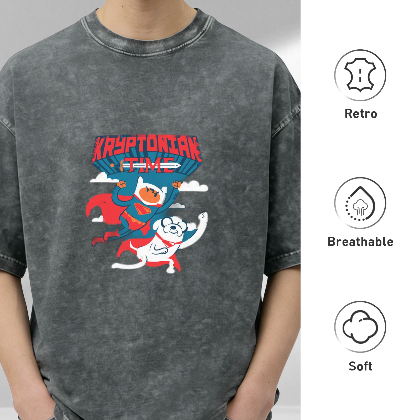 Kryptonian Time Superhero Adventure Graphic T-Shirt