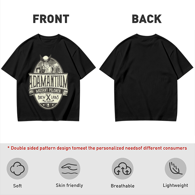 Adamantium Mutant Pilsner Wolverine Graphic T-Shirt
