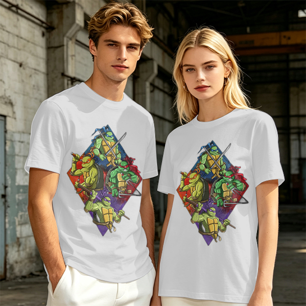 Olive T-Shirt Featuring Teenage Mutant Ninja Turtles Graphic