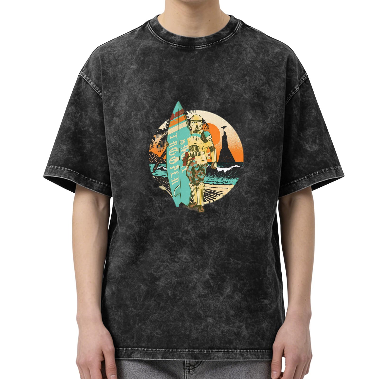 Vintage Stormtrooper Surf Beach Graphic T-Shirt