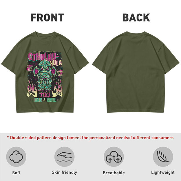 Cthulhu Hula Tiki Bar & Grill Graphic T-Shirt