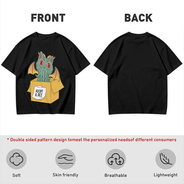 Adopt a Pet Cthulhu Cat Monster Graphic T-Shirt