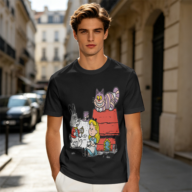 Alice in Wonderland Characters Graphic Tee for Fans
