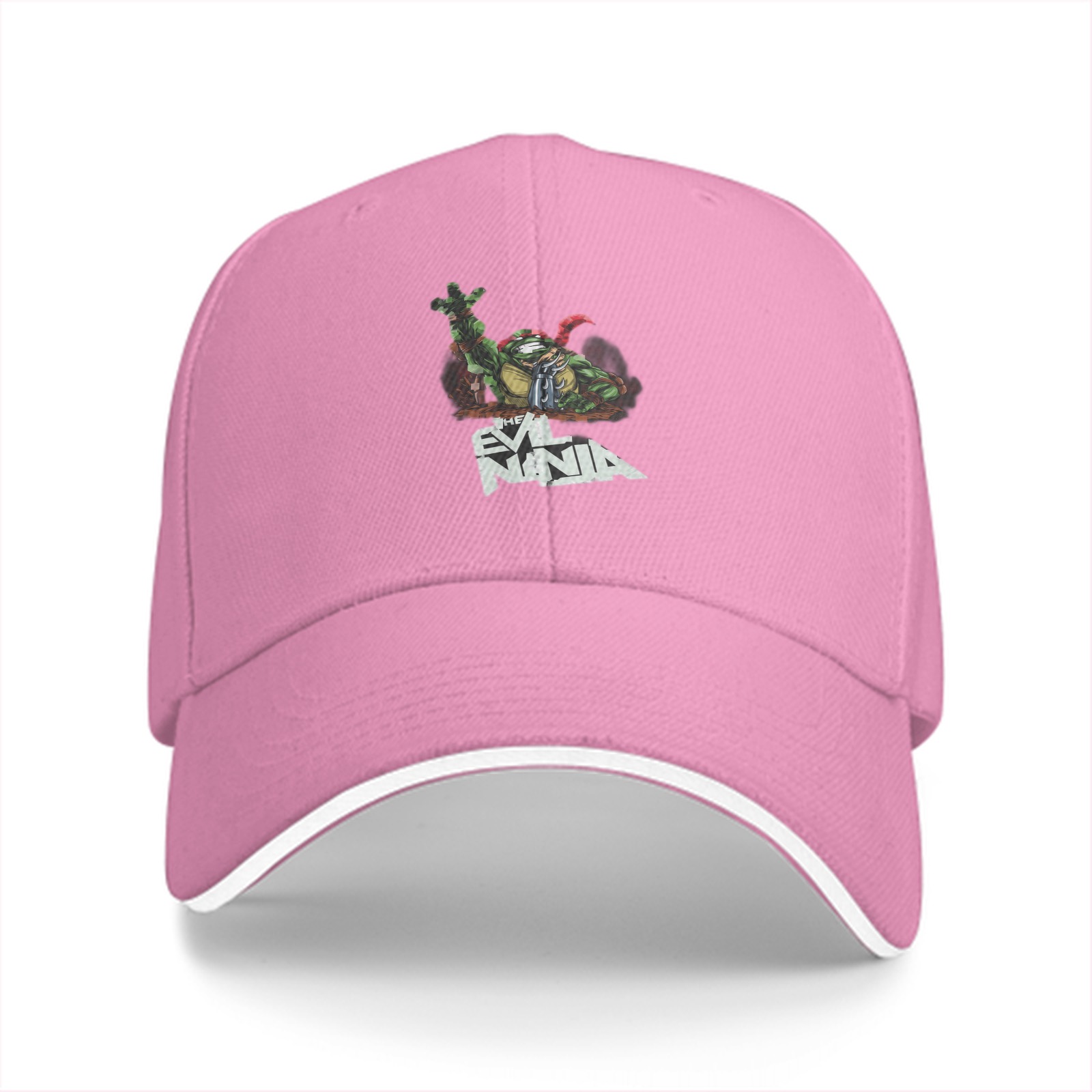 Black baseball cap with Evil Ninja turtle graphic print
