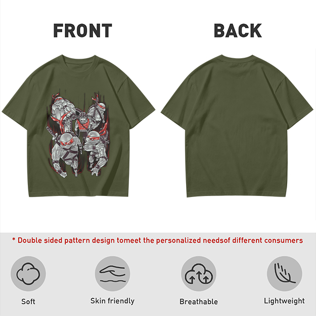 Olive Green Teenage Mutant Ninja Turtles Graphic T-Shirt