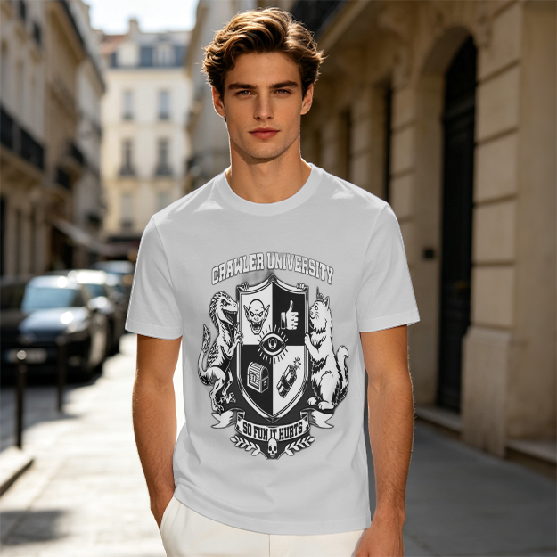 Crawler University Crest Graphic Olive T-Shirt