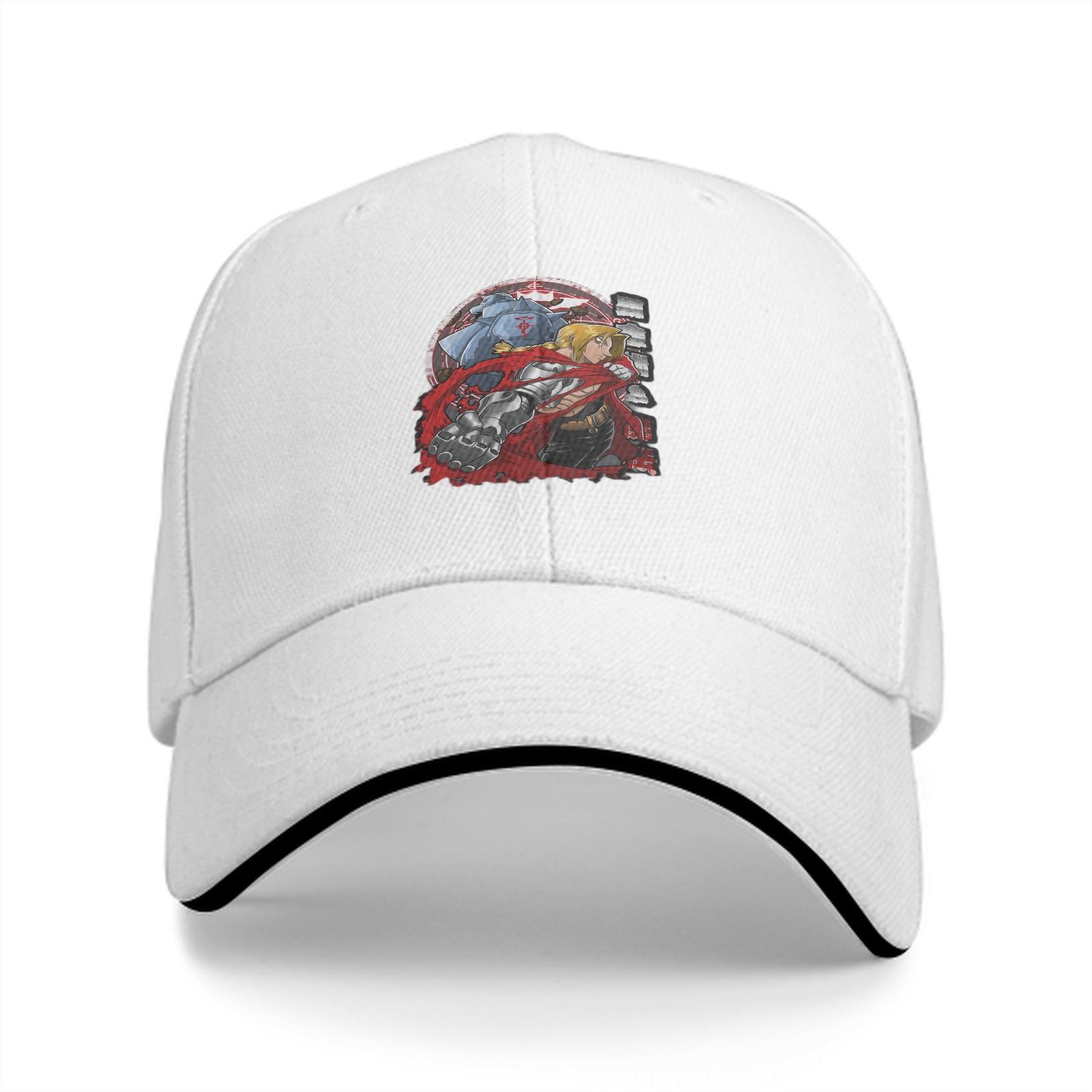 Fullmetal Alchemist Brothers Graphic Black Baseball Cap