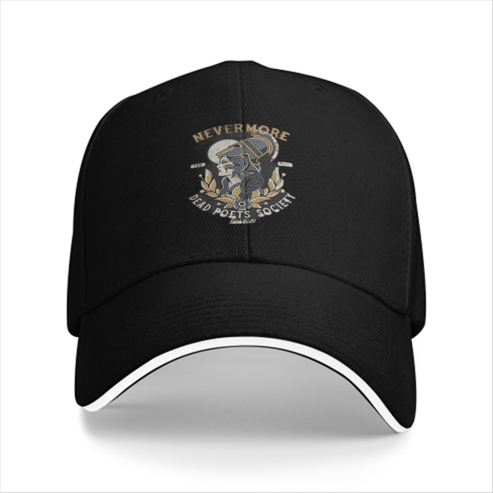 Nevermore Dead Poets Society Graphic Black Baseball Cap