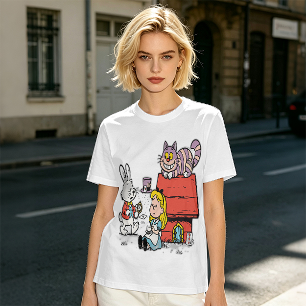 Alice in Wonderland Characters Graphic Tee for Fans