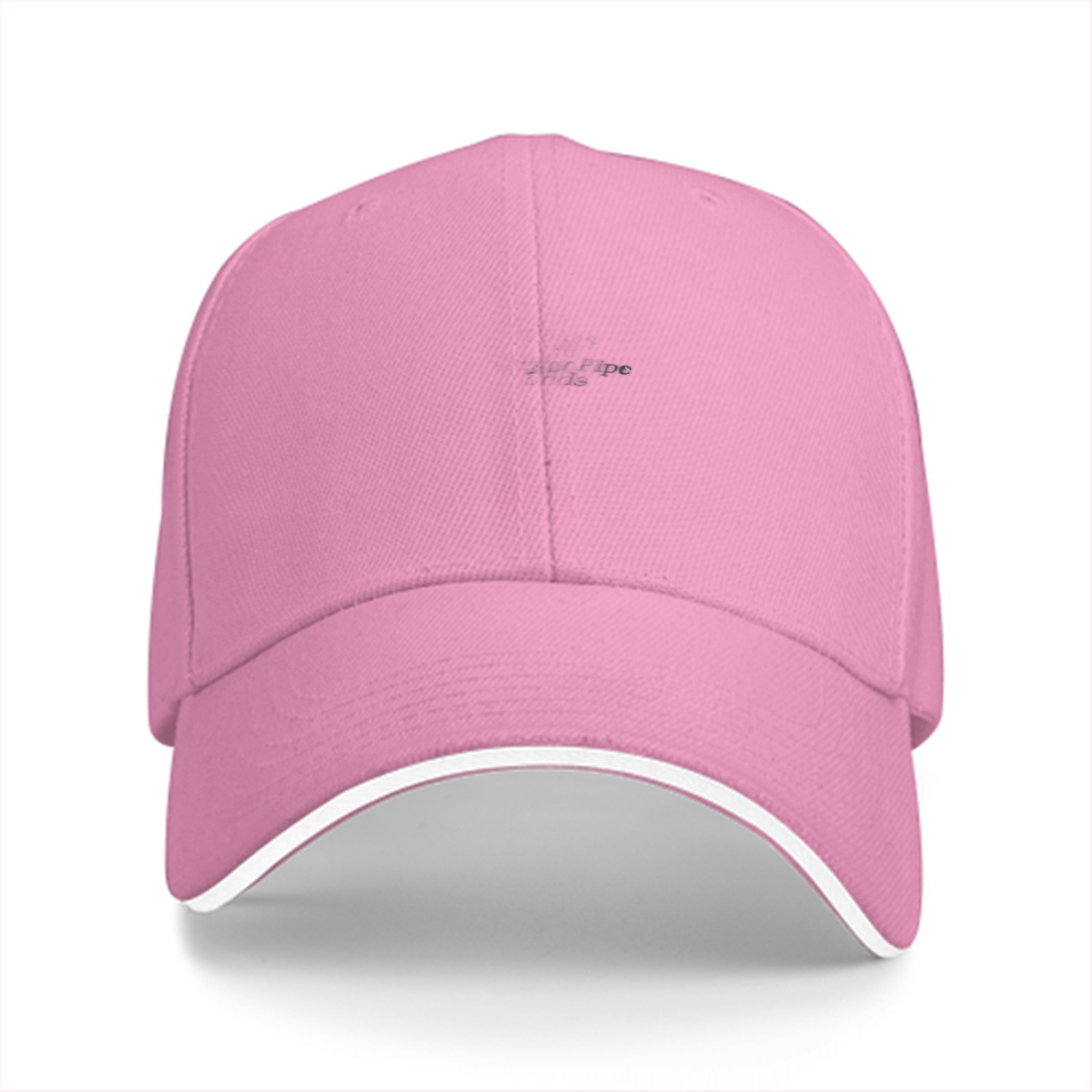 Black Baseball Cap with White Trim Brim