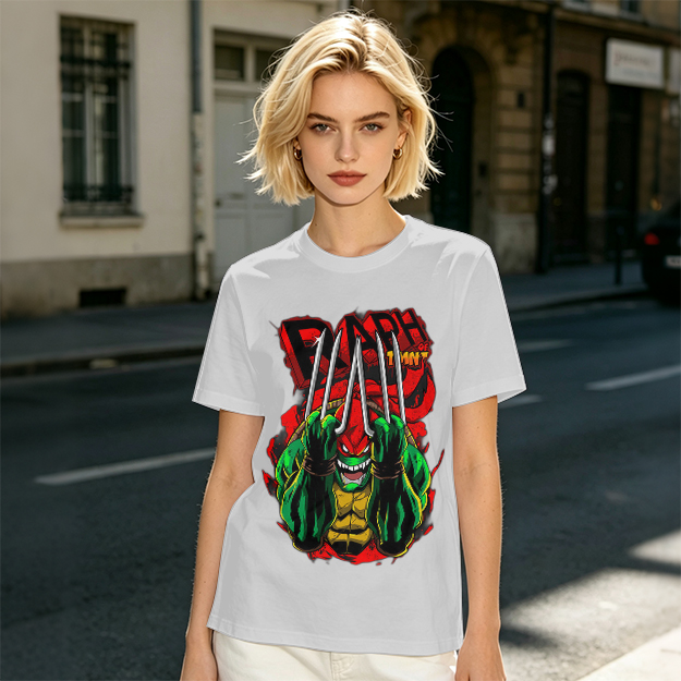 Olive Green Teenage Mutant Ninja Turtles Raphael Graphic T-Shirt