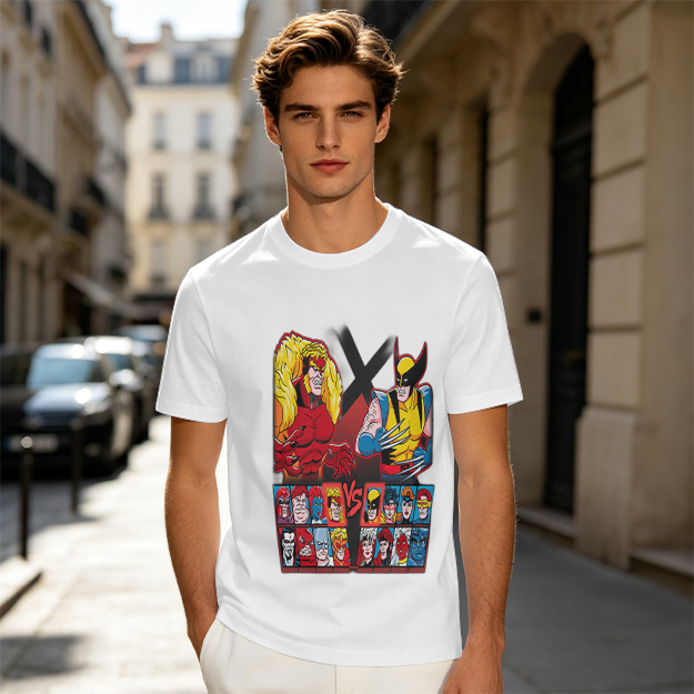 X-Men Wolverine vs Sabretooth Graphic T-Shirt