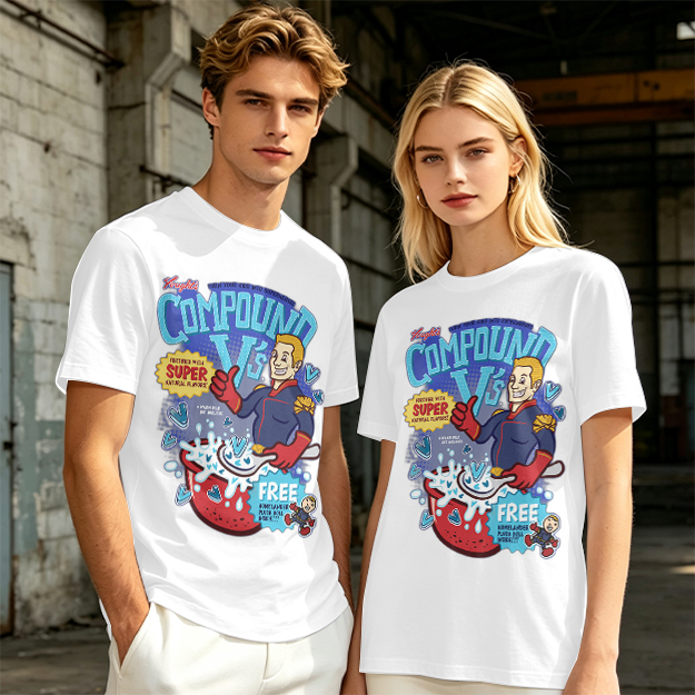 Compound V's Cereal Themed Superhero Graphic T-Shirt