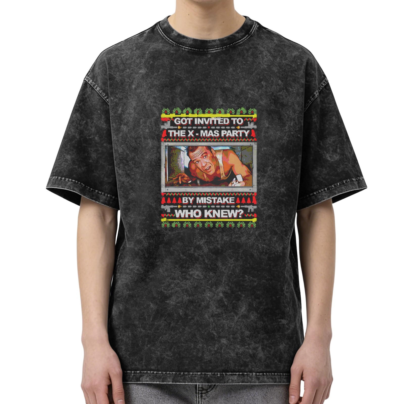 Die Hard Christmas Party Mistake T-Shirt, Washed Graphic Tee