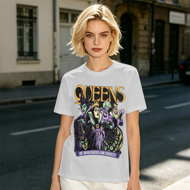 Queens of Wickedness and Cruelty Disney Villains Graphic T-Shirt
