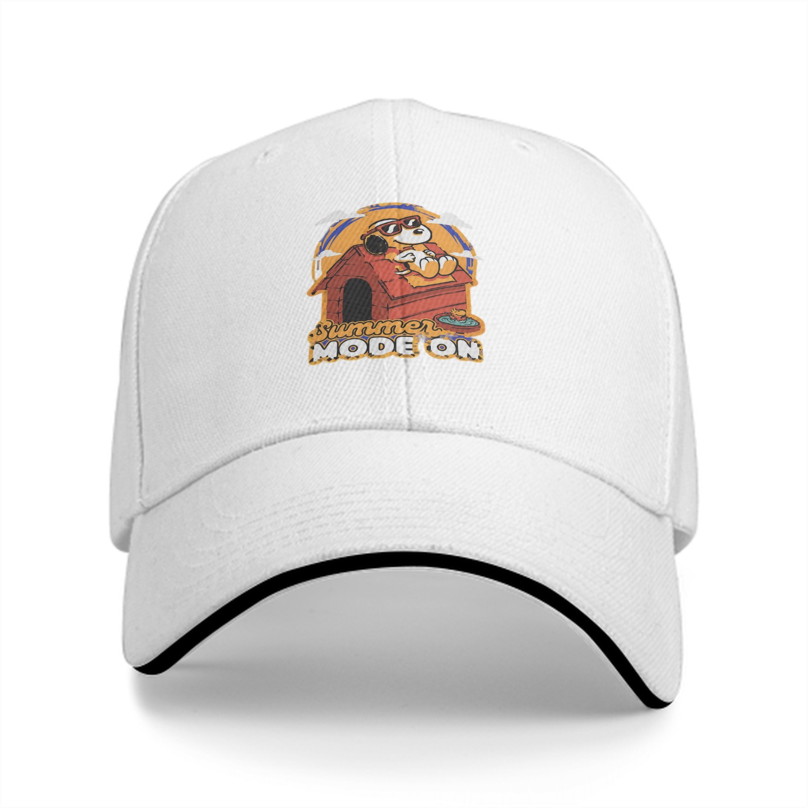 Black baseball cap with Snoopy Summer Mode On graphic