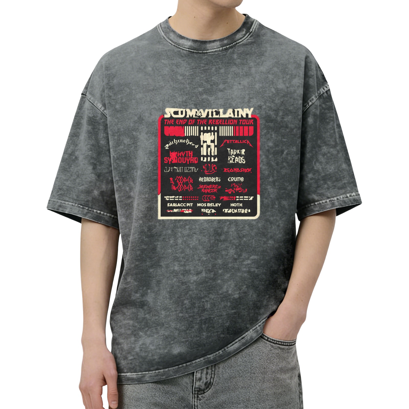 Scum & Villainy End of the Rebellion Tour Graphic Oversized T-Shirt