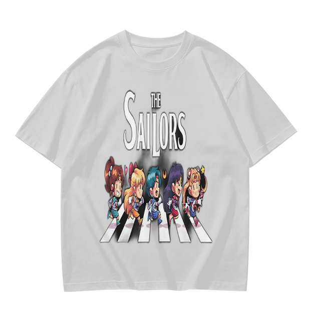 The Sailors Chibi Anime Abbey Road Graphic T-Shirt