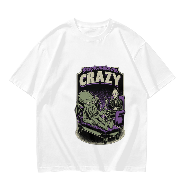 People Make Me Crazy Cthulhu Therapy Graphic T-Shirt