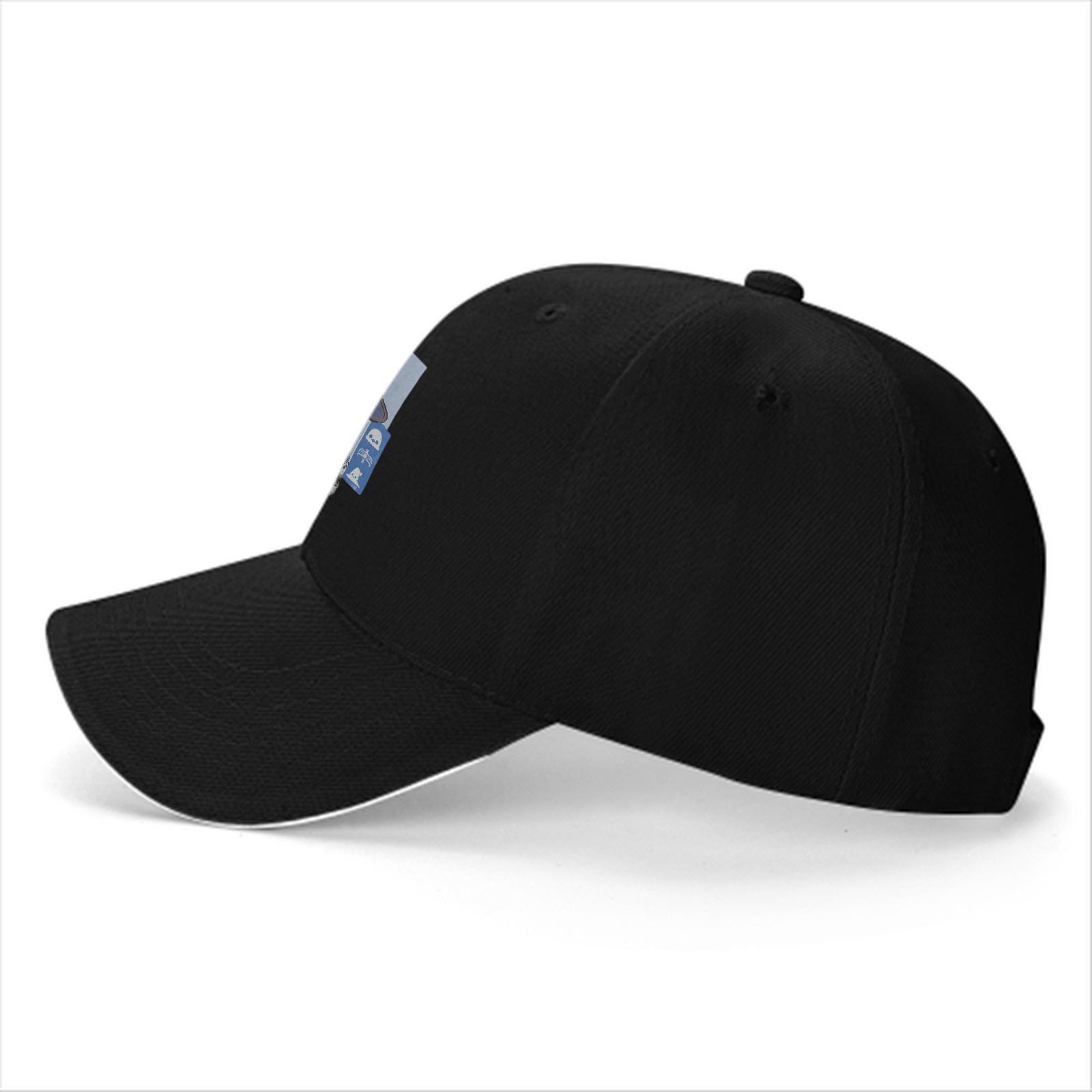 Black Baseball Cap With Cute Wizard Owl Graphic Print