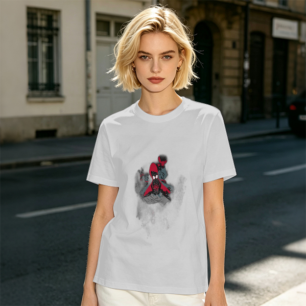 Olive Green T-Shirt with Spider-Man Into the Spider-Verse Graphic
