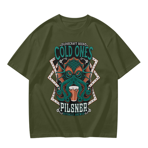 Cold Ones Pilsner Lovecraft Beer Octopus Graphic T-Shirt