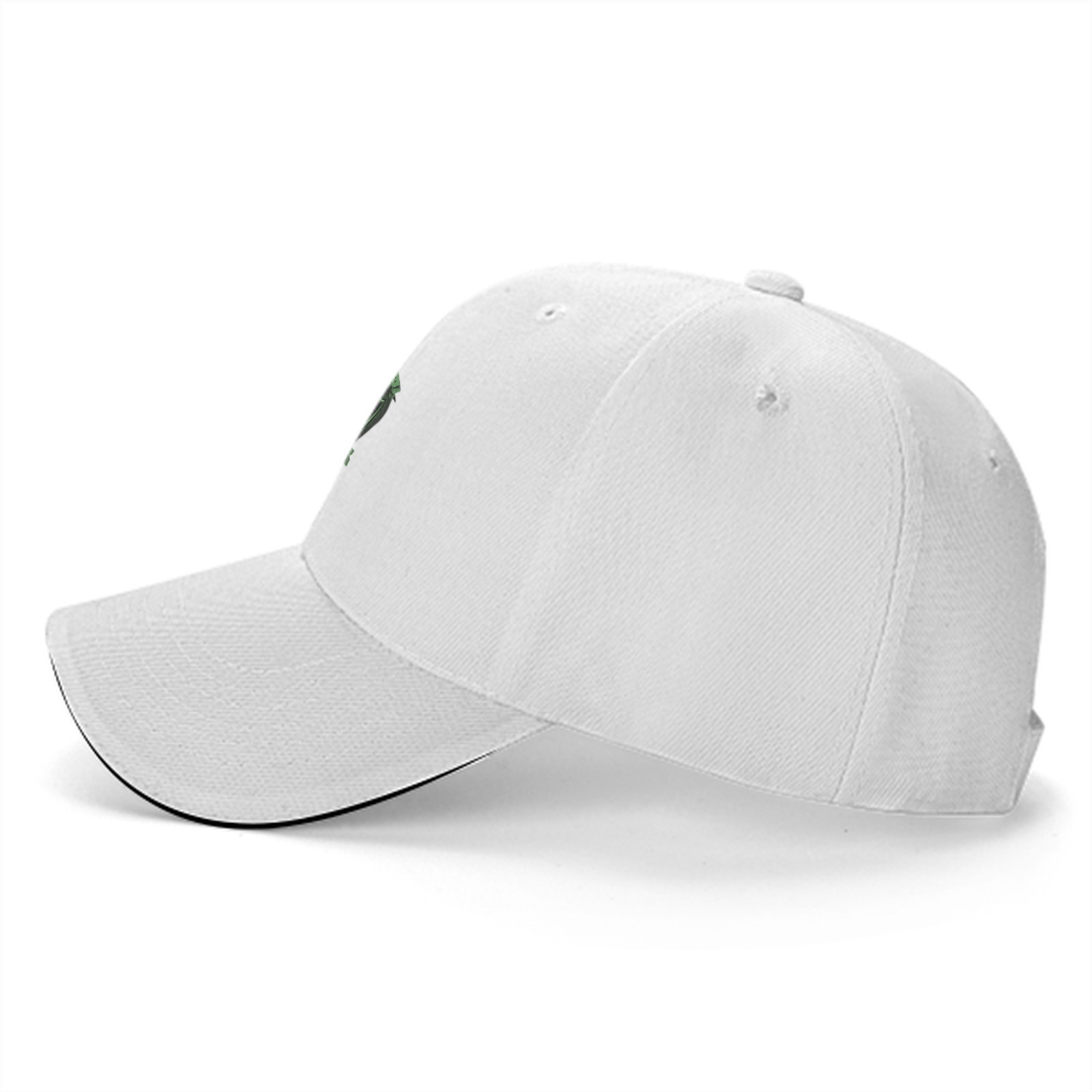 Black Baseball Cap With Slytherin House Crest Print