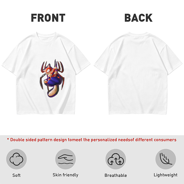 Olive T-Shirt With Spider Cat Superhero Graphic Print
