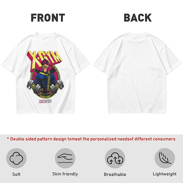 X-GYM Cyclops Superhero Graphic T-Shirt for Fitness Fans